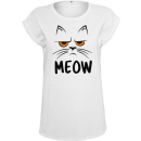 MEOW - Miau Katzen Women Extended Shoulder T-Shirt