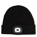 Beanie LED Mütze mit wiederaufladbaren LED schwarz