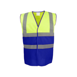 Warnschutzweste Hi-VIZ Two-Tone 2+2 gelb/blau