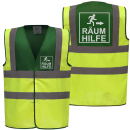 Räumungshilfe Räum Hilfe Piktogramm Warnweste grün/gelb auch mit vielen Taschen S-3XL