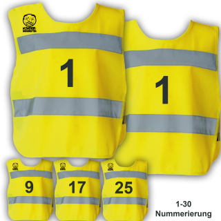 KW Kinder Warnschutz-Überwurf mit Startnummern 1-30 Fahrradtraining F,  189,00 €