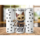 Mr. Fred - Bevor Du fragst: NEIN ! Katzen Tumbler Edelstahl Trinkflasche inkl Wunschnamen