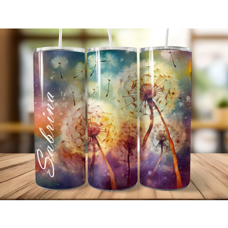 Pusteblumen Tumbler - 5 Designs Edelstahl Trinkflasche inkl. Wunschname