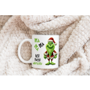 Green Santa Bla Bla Bla - Ich hasse Menschen - Kaffeetasse Teetasse