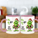 Green Santa Bla Bla Bla - Ich hasse Menschen - Kaffeetasse Teetasse
