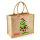 Green Santa -  Gold Jute Mini Geschenk-Tache  - mit Namen - Jute Tasche | Geschenktasche | Dankeschön - Geschenkidee - Wichteln