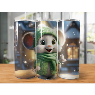 X-MAS Sweet Mouse - Tumbler Edelstahl Trinkflasche