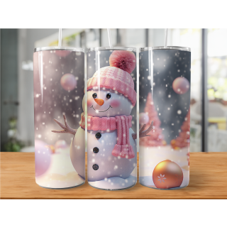 X-MAS little Snowman Pink - Tumbler Edelstahl Trinkflasche, 21,99 €