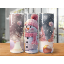 X-MAS little Snowman Pink - Tumbler Edelstahl Trinkflasche