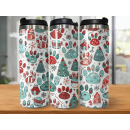 XMAS Paw Prints Tumbler Edelstahl Trinkflasche