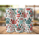 XMAS Paw Prints Tumbler Edelstahl Trinkflasche