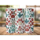 XMAS Paw Prints Tumbler Edelstahl Trinkflasche