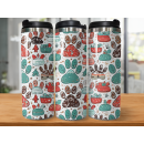 XMAS Paw Prints Tumbler Edelstahl Trinkflasche