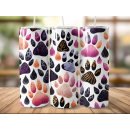 Paw Prints Tumbler Edelstahl Trinkflasche