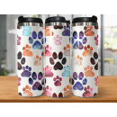 Paw Prints Tumbler Edelstahl Trinkflasche