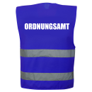 Signalweste / Warnweste Blau unisize inkl Druck