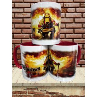 Feuerwehr "Fire" Tasse  FW2515  inkl. Wunschtext Geschenk Individueller Druck