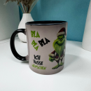 Green Santa Bla Bla Bla - Ich hasse Menschen - MAGIC WOW Kaffeetasse Teetasse NEU