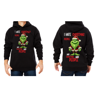 Green Santa - I hate Christmas and People - Hoodie