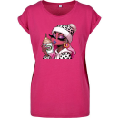 Ladies Freya Green "Pink Edition" Coffee Extended Shoulder T-Shirt