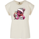 Ladies Freya Green "Pink Edition" Coffee Extended Shoulder T-Shirt