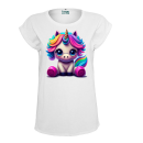 Einhorn Lulu Neon Unicorn Women Exended Shoulder T-Shirt