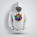 Funnywords® Lion Löwenkopf Neon / Unisex Deluxe...