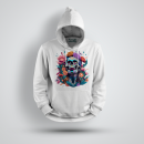 Funnywords® Skelett Skull Flower / Unisex Deluxe...