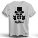 Team Bräutigam Junggesellen Abschied - mit Zylinder, Sonnenbrille und Mustache T-Shirt