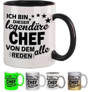 Legendäre Tasse Chef  Kaffeetasse Teetasse Motiv Geschenk Jubiläum