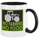 FUNNYWORDS® NO FARMERS - NO FOOD Kaffeetasse / Teetasse