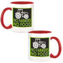 FUNNYWORDS® NO FARMERS - NO FOOD Kaffeetasse / Teetasse