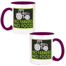 FUNNYWORDS® NO FARMERS - NO FOOD Kaffeetasse / Teetasse