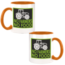 FUNNYWORDS® NO FARMERS - NO FOOD Kaffeetasse / Teetasse