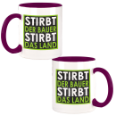 FUNNYWORDS® Stirbt der Bauer - Stirbt das Land Kaffeetasse / Teetasse