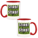 FUNNYWORDS® Stirbt der Bauer - Stirbt das Land Kaffeetasse / Teetasse