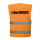 Warnweste Orange EN ISO 20471:2013 mit 1.zlg. Druck Rücken