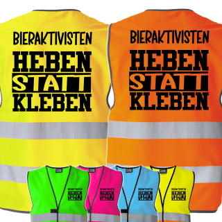 Bieraktivisten Heben statt Kleben, NEON-Warnwesten JGA, Karneval Fasc,  11,99 €