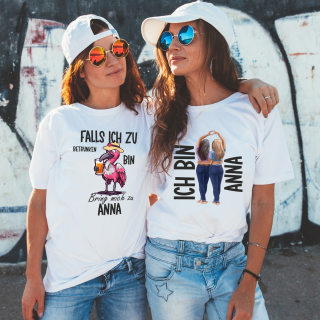 Wenn ich betrunken bin, bring mich zu ... Best Friends Women Partner T-Shirt Set