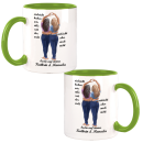 Herzbotschaft bestie für immer - Kaffeetasse Teetasse Herztasse Glitzertasse