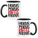 Hokus Pokus Kaffee Modus Kaffeetasse Teetasse Herztasse Glitzertasse Neontasse 22 Farben