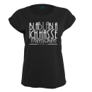 Bla Bla Bla ich Hasse Menschen - Steine sind Ok Frauen T-Shirt Extended Shoulder