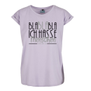 Bla Bla Bla ich Hasse Menschen - Steine sind Ok Frauen T-Shirt Extended Shoulder