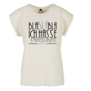 Bla Bla Bla ich Hasse Menschen - Steine sind Ok Frauen T-Shirt Extended Shoulder