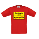 Schulkind - Kinder Shirt Einschulung Ortsschild Kindergarten / Schule