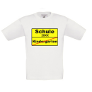 Schulkind - Kinder Shirt Einschulung Ortsschild Kindergarten / Schule