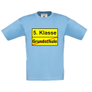 Schulkind - Kinder Shirt Einschulung Ortsschild Schule / 5.Klasse