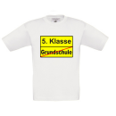 Schulkind - Kinder Shirt Einschulung Ortsschild Schule / 5.Klasse