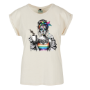 Coffee Skull Rainbow Premium Frauen T-Shirt Extended...