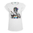 Coffee Skull Rainbow Premium Frauen T-Shirt Extended...